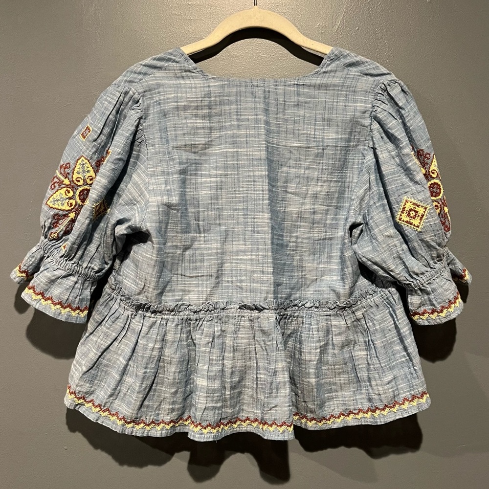 ✨Host Pick ✨ “FREE PEOPLE”  Talulah Embroidered Top, Ladies Size Small - Picture 8 of 12